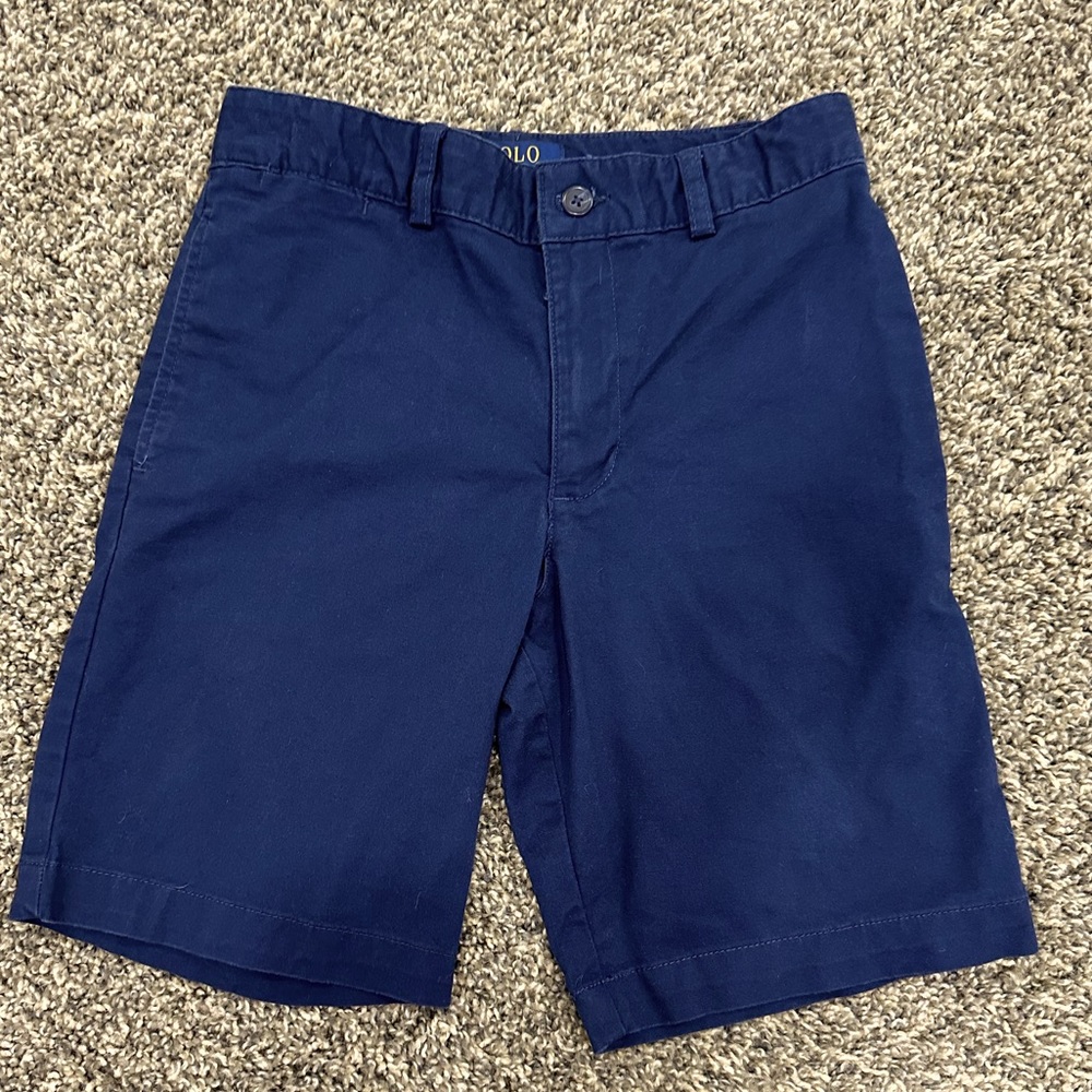 Navy Blue Boys Polo Shorts